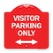Signmission Visitor Parking Visitor Parking W/ Bidirectional Arrow Heavy-Gauge Alum, 18" x 18", RW-1818-22725 A-DES-RW-1818-22725 - alternate 1